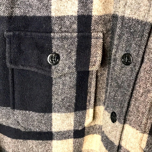 J. Crew Wallace & Barnes Plaid Heavy Work Shirt Jacket Wool Coat XS - Picture 10 of 10